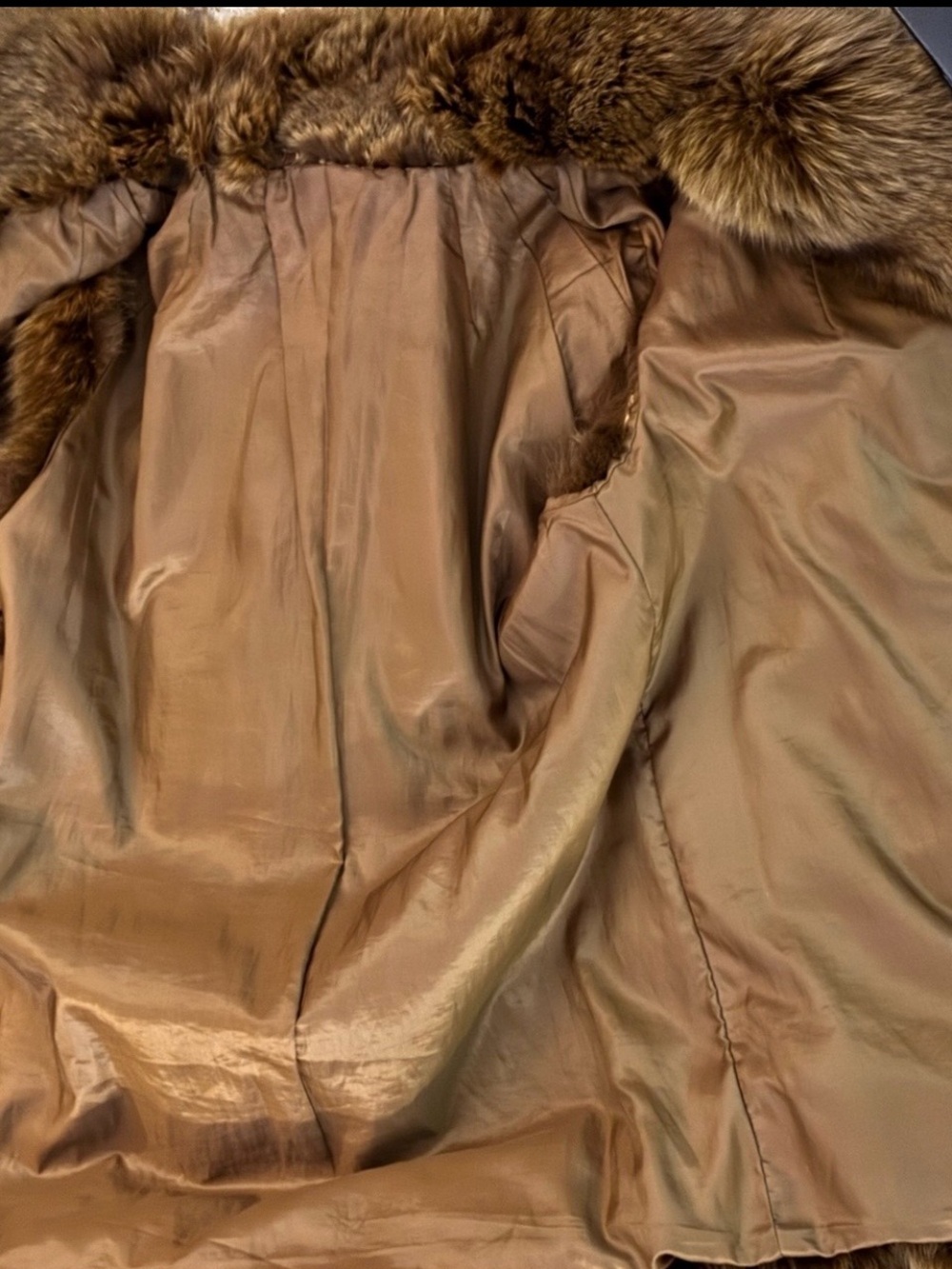 Genuine lux  red  fox Vest with Plush Collar. - Picture 3 of 8